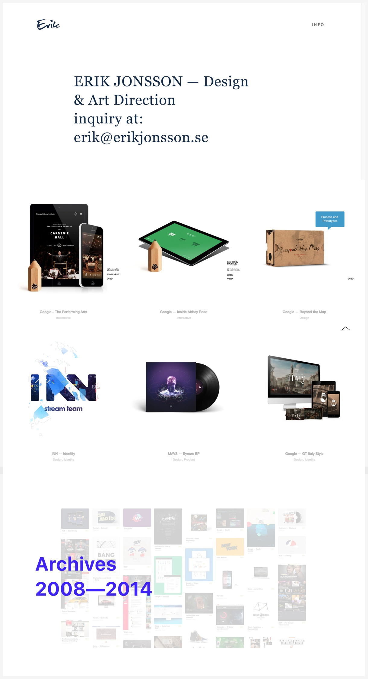 Eric's Website Screenshot