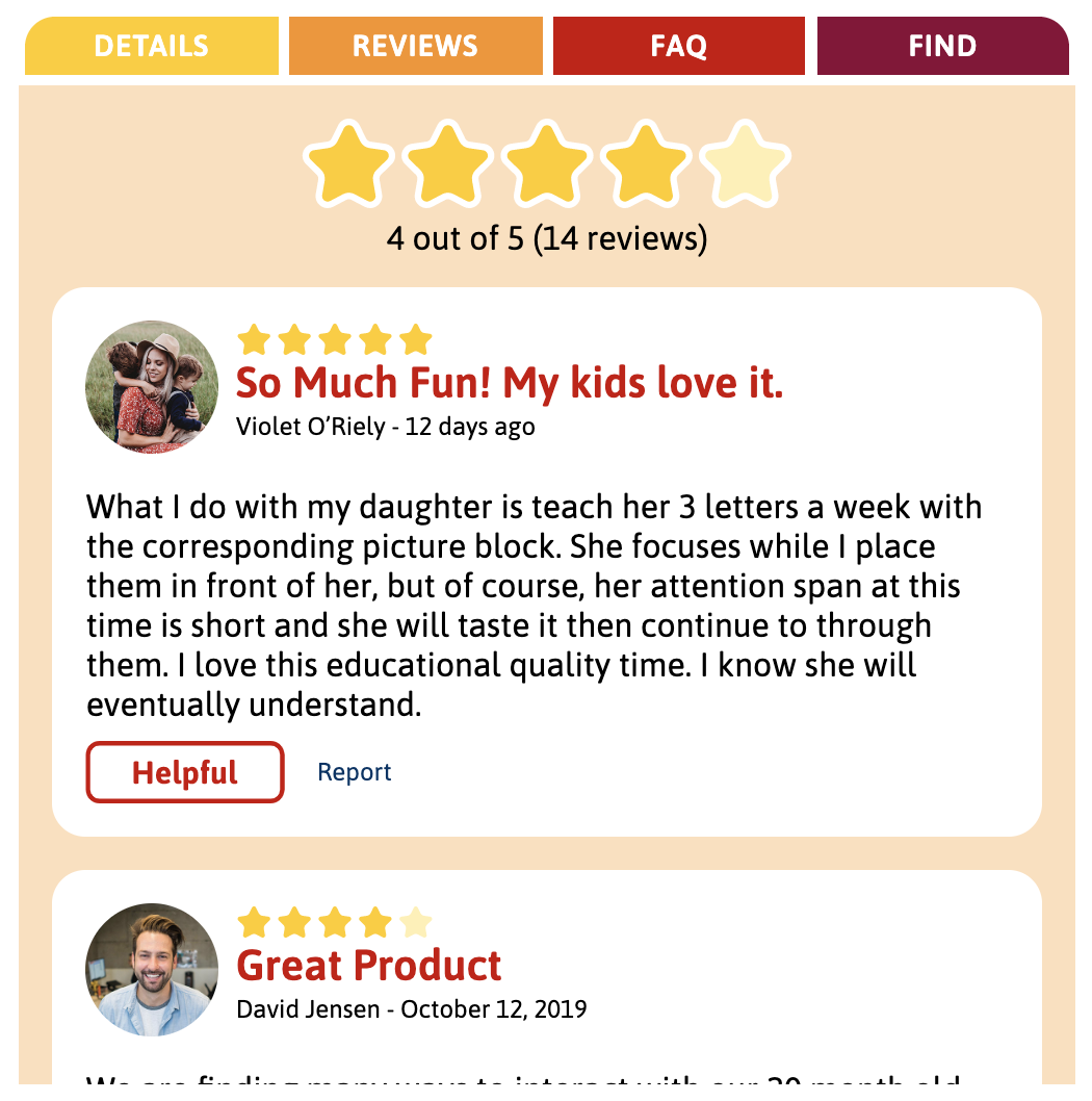 Reviews Panel